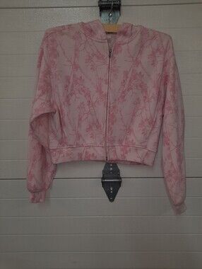 Pink Camo Zip-Up Hoodie Jacket